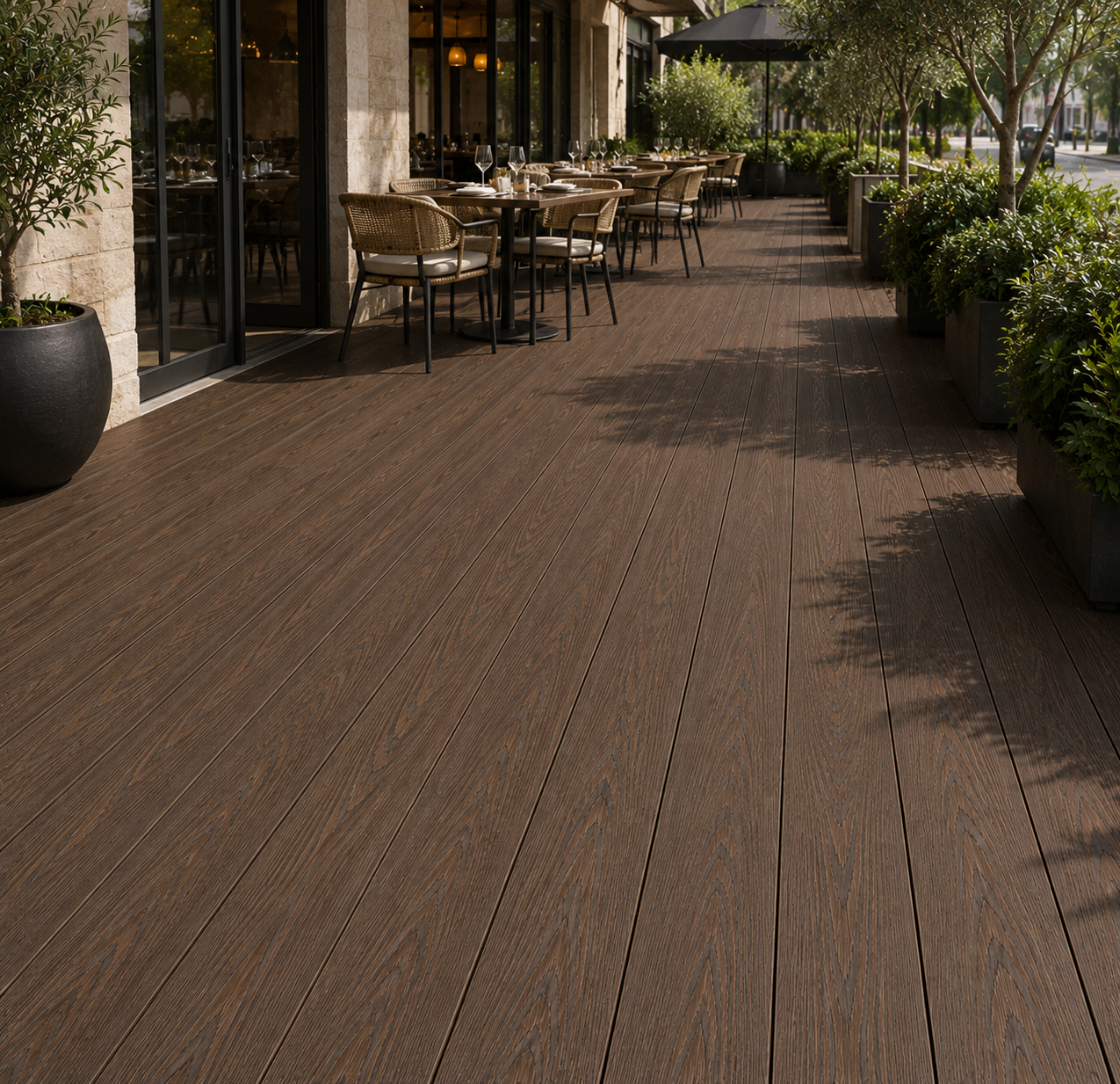 WPC flooring / ebony