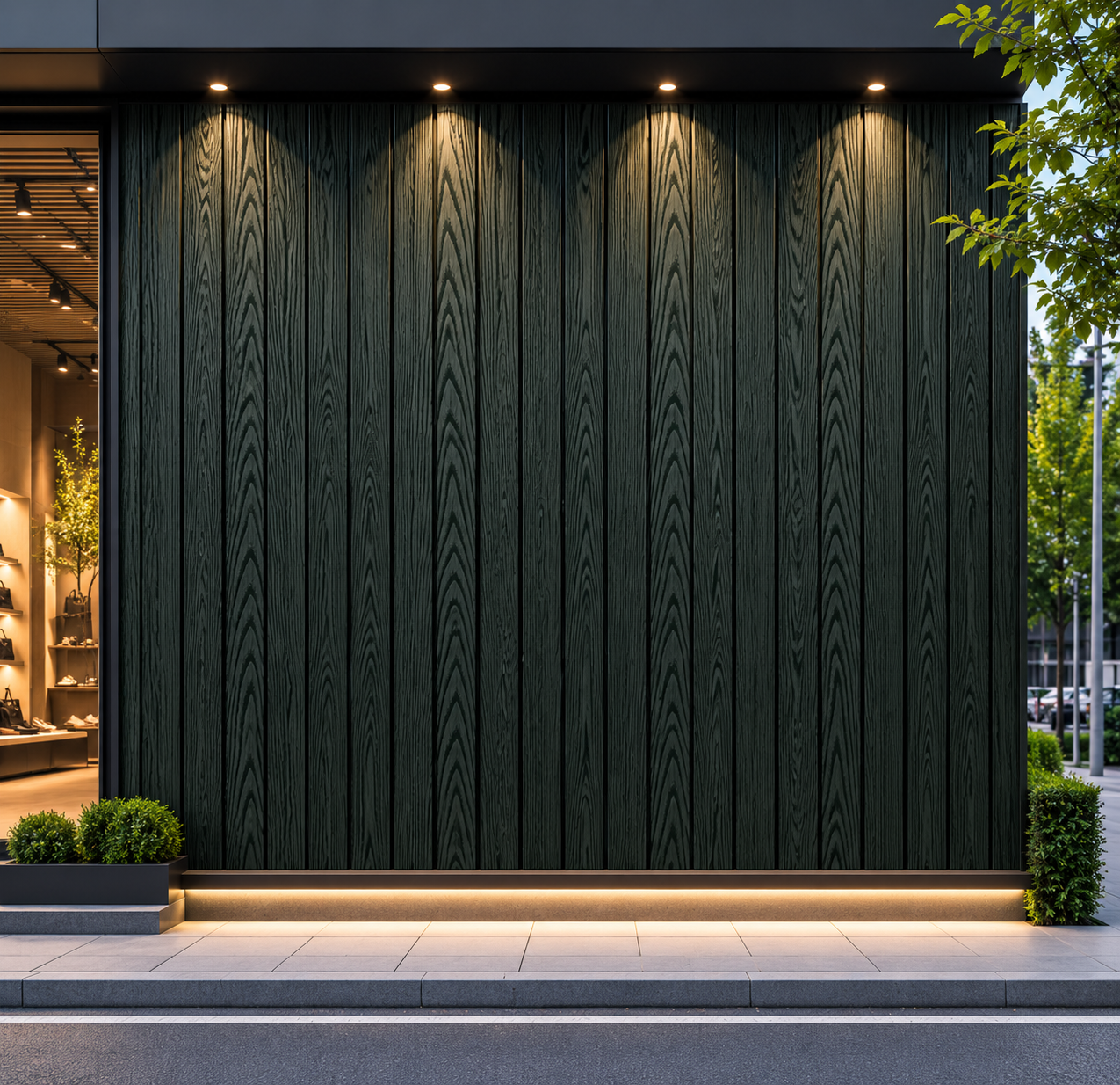 WPC exterior cladding panel / grey