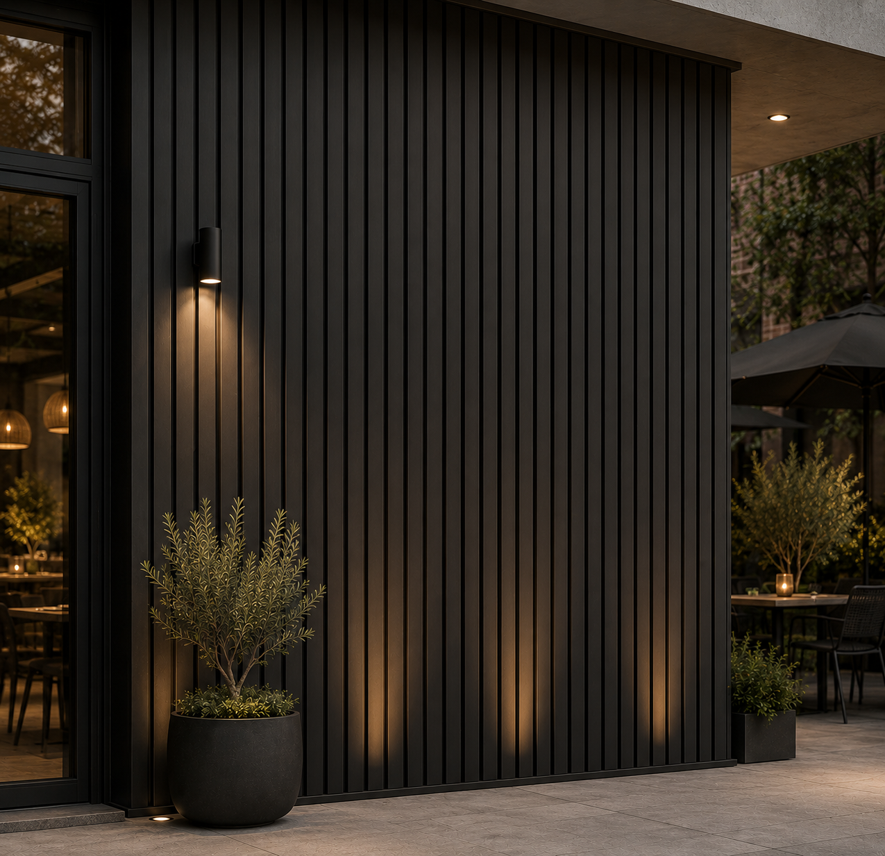 3D exterior cladding panel / black