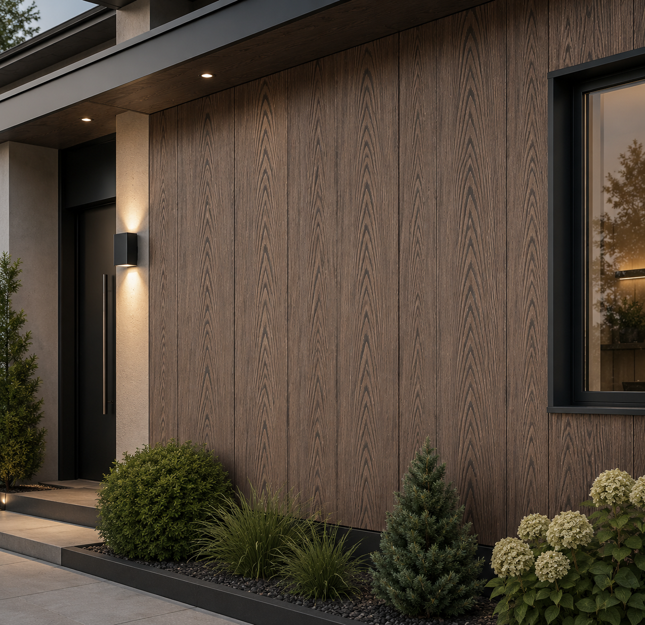 WPC exterior cladding panel / ebony