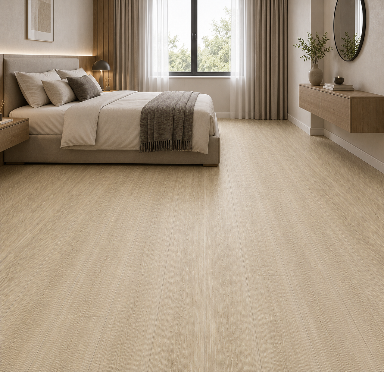 Self-adhesive laminate flooring