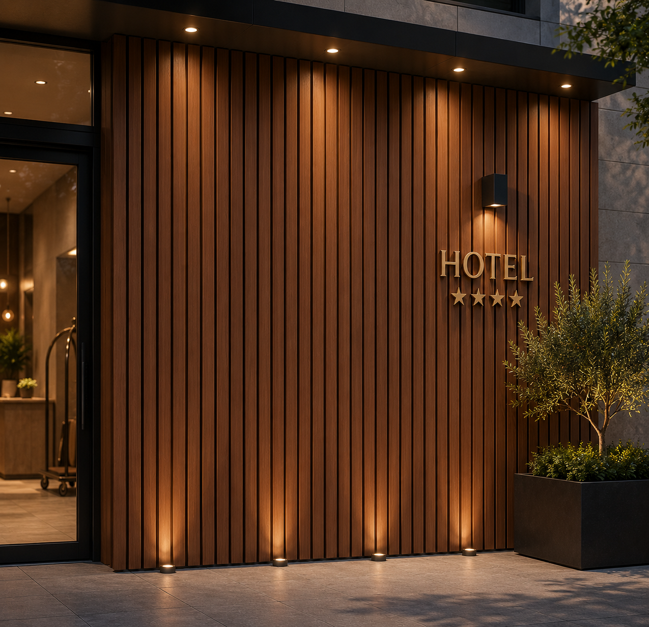 3D exterior cladding panel / ebony