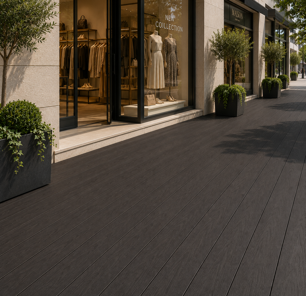 WPC flooring / black
