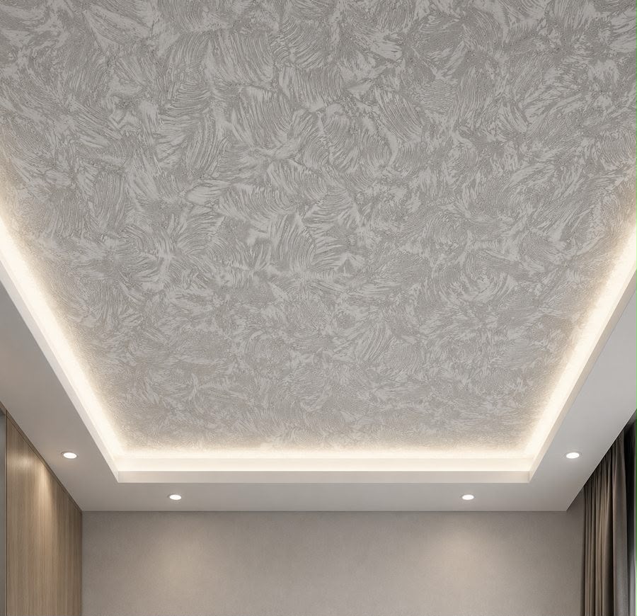 Painted suspended ceiling